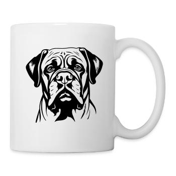 Tête de chien Mastiff - Mug blanc - blanc - Droite