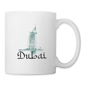Illustration hotel Burj Al-Arab, icone de Dubai - Mug blanc - blanc - Droite