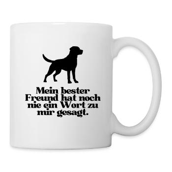 Hund, Liebe - Tasse - Weiß - Rechts