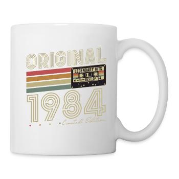 Original 1984 Retro Jahrgang Vintage Geburtstag - Tasse - Weiß - Rechts