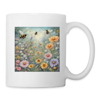 Magical garden with bees - Mug - white - Right