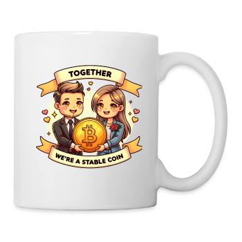 Together We're a Stable Coin Bitcoin - Tasse - Weiß - Rechts