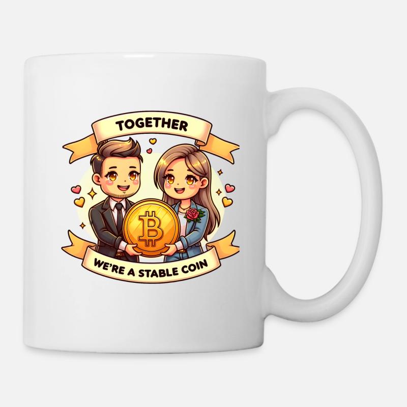 Together We're a Stable Coin Bitcoin - Tasse - Weiß