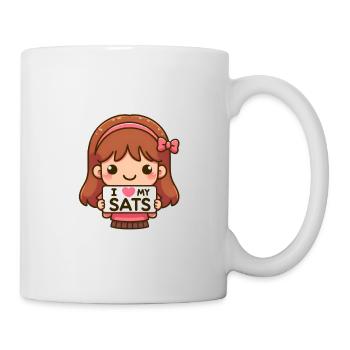 Adorable Girl Loves Her Bitcoin Satoshis - Tasse - Weiß - Rechts