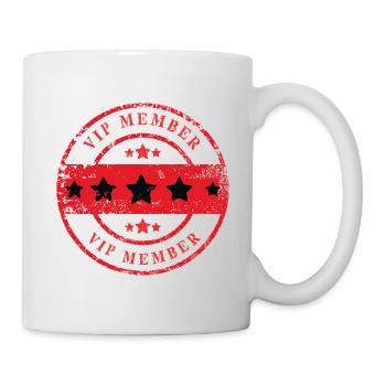 Vip Member Stempel - Tasse - Weiß - Rechts