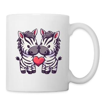 Couple de zèbres Couple d’amour Couple amoureux - Mug blanc - blanc - Droite