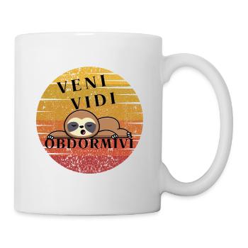Je suis venu, j’ai vu et je me suis endormi. Drôle de paresseux en - Mug blanc - blanc - Droite