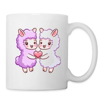 Alpaga Lama Couple Amour Couple Amoureux - Mug blanc - blanc - Droite