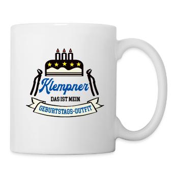 Geburtstag Klempner Installateur Gas Wasser Geb - Tasse - Weiß - Rechts