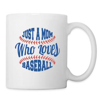 Just a mom who loves baseball fan mom gift - Mug - white - Right