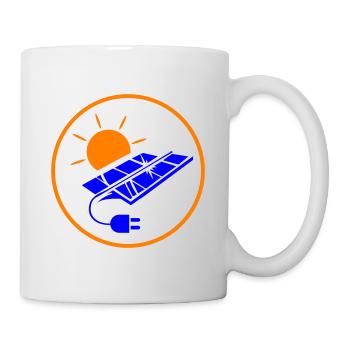 Icône de système photovoltaïque à énergie solaire - Mug blanc - blanc - Droite
