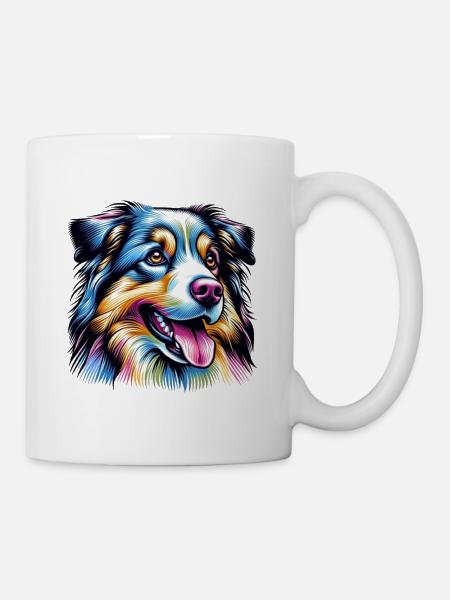 Fidèle Ami à Quatre Pattes: Berger Australien - Mug blanc - blanc