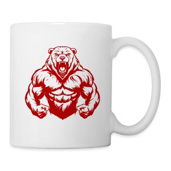 Muscles de l’ours grizzli musculation - Mug blanc - blanc - Droite