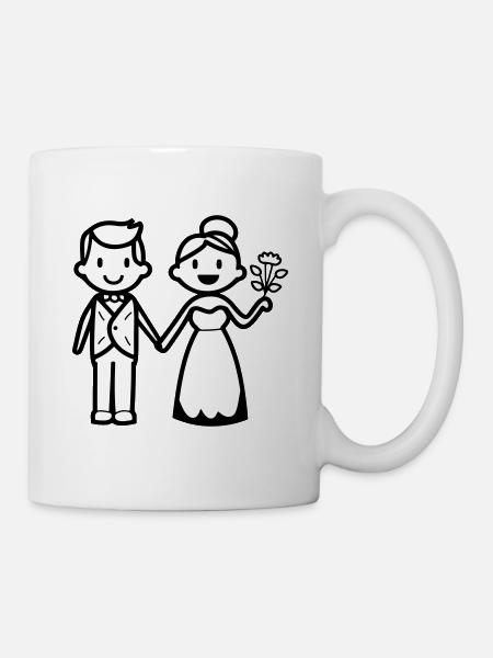 Hochzeit Brautpaar Ehepaar - Tasse - Weiß