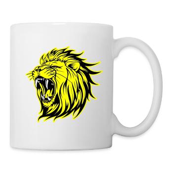 Lion Tête Sauvage Lion - Mug blanc - blanc - Droite
