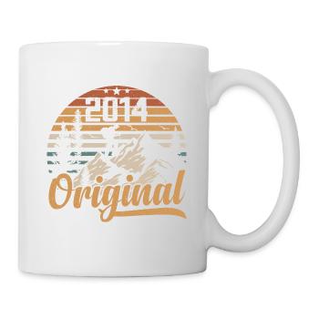 Original 2014 Retro 2014 Jahrgang 2014 Jubiläum - Tasse - Weiß - Rechts