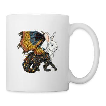 Créature fantastique : mi-dragon, mi-lapin. - Mug blanc - blanc - Droite