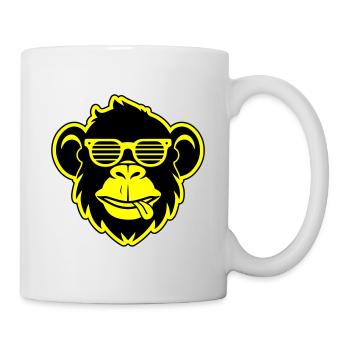 Monkey Head Sunglasses Party - Mug - white - Right