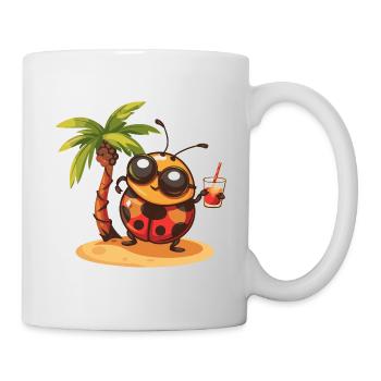 Ladybug Summer Beach Vacation - Mug - white - Right