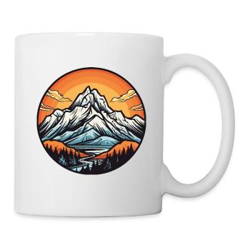 Mountains, Landscape, Circle - Mug - white - Right