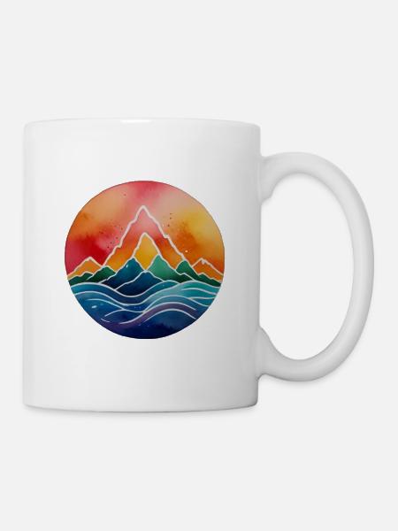 Amoureux de la montagne - Mug blanc - blanc
