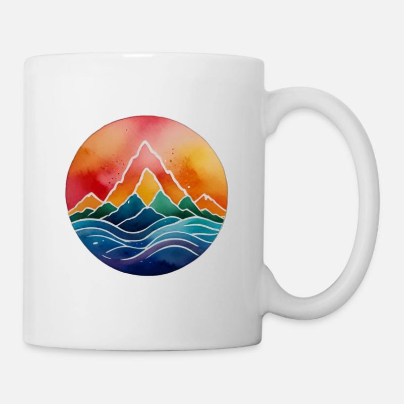 Amoureux de la montagne - Mug blanc - blanc
