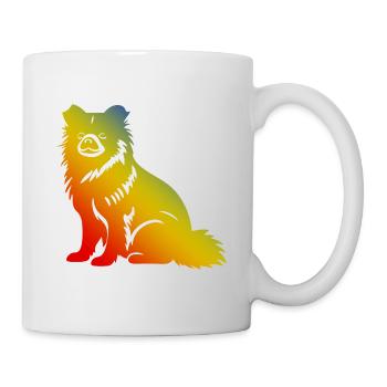 Pomeranian Dog Multicolored Pomeranian - Mug - white - Right