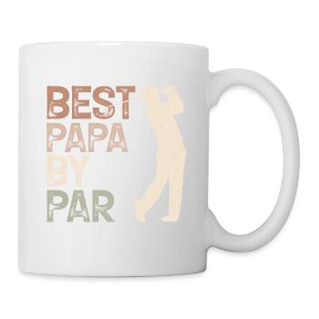 Bester Vater nach Par Golfen Golfliebhaber Vatertag - Tasse - Weiß - Rechts