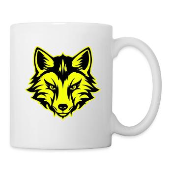 Fuchs Kopf Porträt Symbol - Tasse - Weiß - Rechts