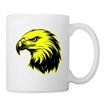 Adler Kopf Porträt Symbol - Tasse - Weiß - Rechts