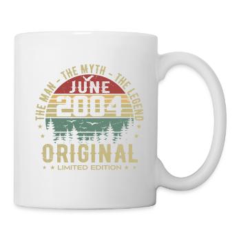 2004 Juin 2004 Anniversaire Juin 2004 Juin Cadeau - Mug blanc - blanc - Droite