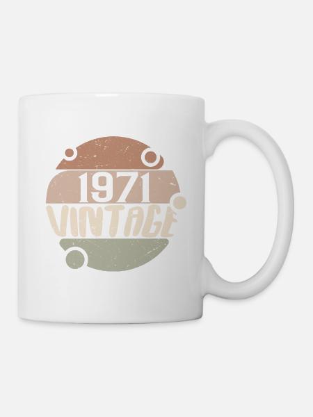Vintage 1971 Cadeaux rétro 1971 millésime 1971 - Mug blanc - blanc