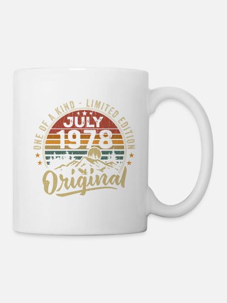 Juillet 1978 Original 1978 Juillet 1978 Cadeau - Mug blanc - blanc