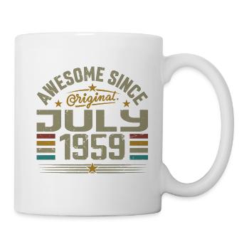 Baujahr Juli 1959 | Geschenk Juli 1959 - Tasse - Weiß - Rechts