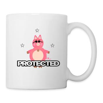 Pink funny pig - Mug - white - Right