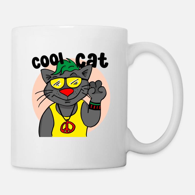 Cool Cat - Tasse - Weiß