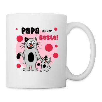 Papa ist der Beste - Tasse - Weiß - Rechts