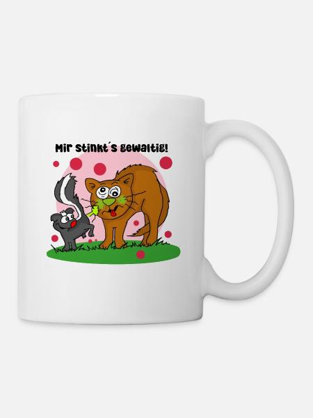 mir stinkts gewaltig - Tasse - Weiß