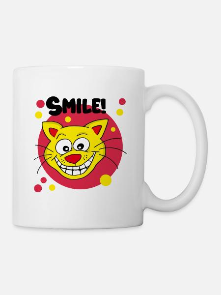 Smile! - Tasse - Weiß