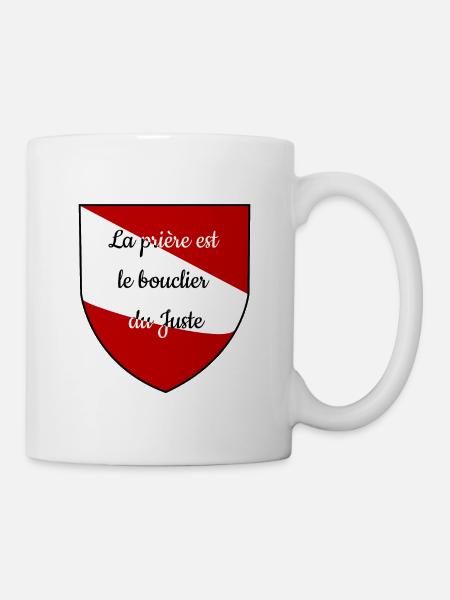 La prière est le bouclier du juste. - Mug blanc - blanc