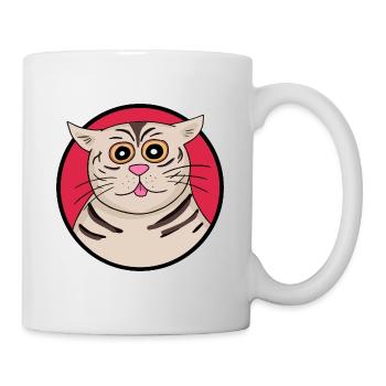 Strange cat - Tasse - Weiß - Rechts