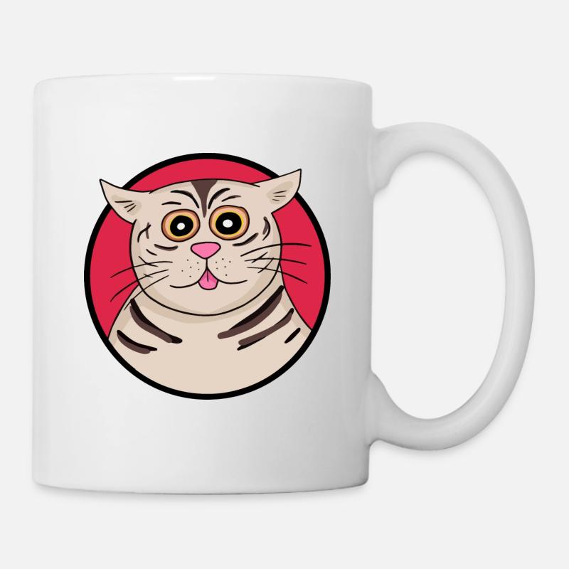 Strange cat - Tasse - Weiß