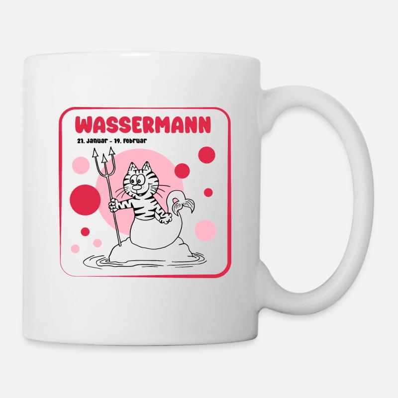 Sternzeichen Wassermann - Tasse - Weiß