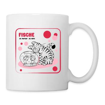 Zodiac sign Pisces - Mug - white - Right