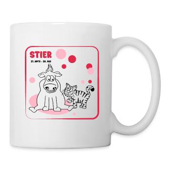 Sternzeichen Stier - Tasse - Weiß - Rechts
