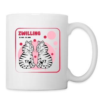 Sternzeichen Zwilling - Tasse - Weiß - Rechts