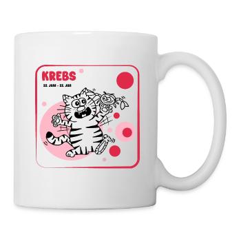 Sternzeichen Krebs - Tasse - Weiß - Rechts