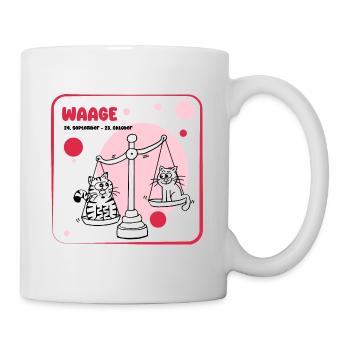 Sternzeichen Waage - Tasse - Weiß - Rechts