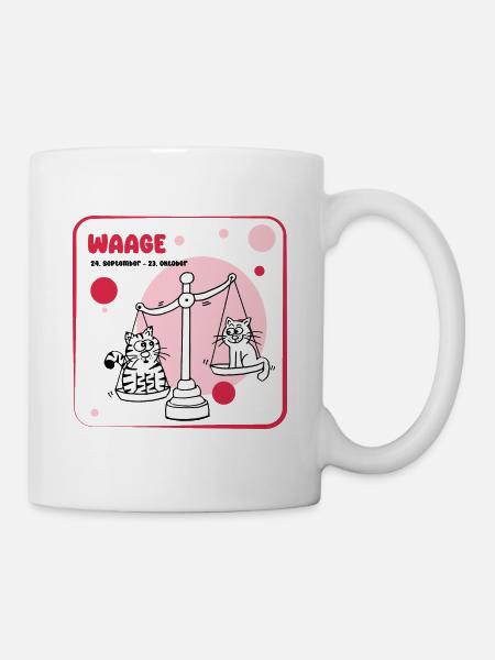 Sternzeichen Waage - Tasse - Weiß