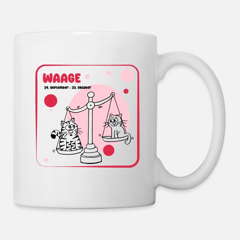 Sternzeichen Waage - Tasse - Weiß